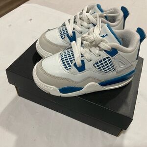 Jordan Toddlers Air Jordan 4 Retro Shoes Military Blue Size 8C